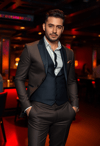 Dapper Elegance: A Man in Midnight Hues