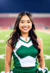 Cheerful Cheerleader Radiates Energy