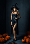 Enigmatic Enchantress in a Haunted Hall