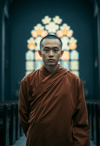 A Silent Testament: Monk Amidst Shadows
