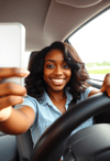 Cutesy Car Selfie Moment