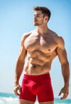 Vigilant Lifeguard Against Azure Skies