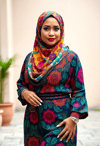Vibrant Patterns in a High Fashion Hijab
