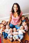 Joyful Mother Surrounded by Her Joyful Clan