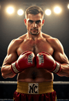 Veteran Boxer Exudes Strength and Experience