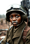 Signal Corps Officer at Work