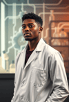 Pioneering Young Black Male Scientist