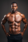 The Art of Muscle: Sculpted Male Athlete