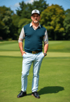 Exquisite Swing: Portrait of a Wealthy Golfer