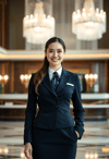 Elegant Concierge with a Sophisticated Stance