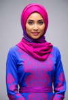 Sophisticated Muslim Woman with Jewel-Toned Hijab