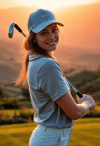 Dynamic Power: Wealthy Golfer in Action