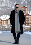 Sophisticated Monochrome Winter Look