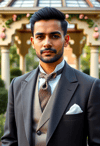 Dapper Gentleman by the Garden Pavilion