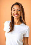 Effortless Beauty in a White T-Shirt