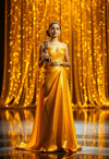 Golden Night: Celebrated Actress in Awe