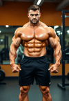 Power Unleashed: Male Bodybuilder in Motion