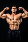 Peak Performance: Muscled Male Bodybuilder