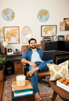 Stylish Travel Influencer at Home Base