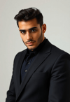 Refined Allure: Middle Eastern Man in a Classic Ensemble