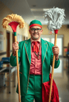 Janitor with a Flare