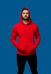 Dynamic Energy: Man in Red Hoodie