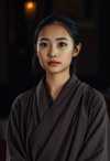 Wisdom Through Silence: Female Monk in Prayer