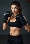 Boxer in Training Mode with Intense Focus