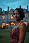 Evening Elegance: A Majestic Edwardian Beauty