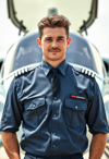 Suave Male Pilot: A Vision of Leadership