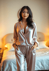 Chic Elegance in Silk: A Timeless Nightwear Style