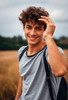 Charming Explorer with a Golden Smile