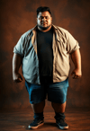 Poise and Power: Striking Portrait of an Obese Man