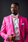 Modern Majesty: Man in a Vibrant Pink Suit
