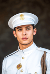 Distinguished Service: Man Officer in White Uniform