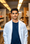 Dynamic Young Latina Male Researcher in Action