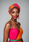 Graceful Glamour: Full Body Portrait of African Female Beauty