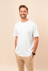 Relaxed Charm in a White Tee Shirt