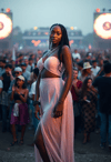 Serenity Amidst the Sound: Elegance in Festival Wear