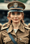 Heroic Figure: Woman Officer Saluting