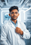 Innovative Young Indian Male Scientist Exploring New Frontiers