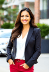 Confident Female Realtor Full Body Portrait Outdoors