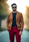 Fashionable Man with Sunset Glow