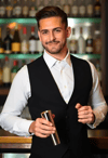 Dapper Barman Ready to Serve