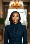 Charming Female Concierge Guiding Guests