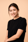 Effortless Grace: Woman in Black Tee