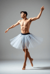 Dynamic Movement of a Male Contemporary Dancer