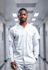 Confident Male Nurse in State-of-the-Art Clinic