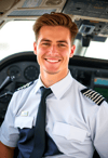 Dashing Male Aviator with a Warm Smile