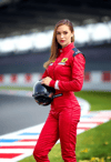 Glamorous Racer in Red Hot Gear